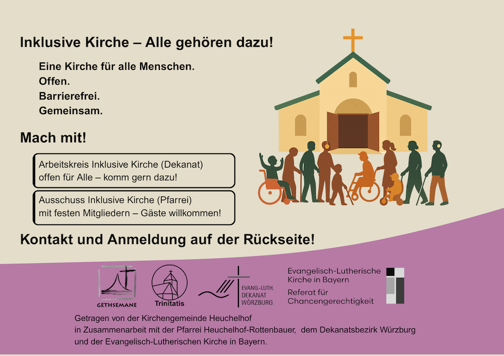 Postkarte Inklusive Kirche Vorderseite